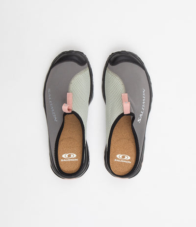 Salomon RX Slide 3.0 Shoes in Pewter and Desert Sage / Rose Cloud
