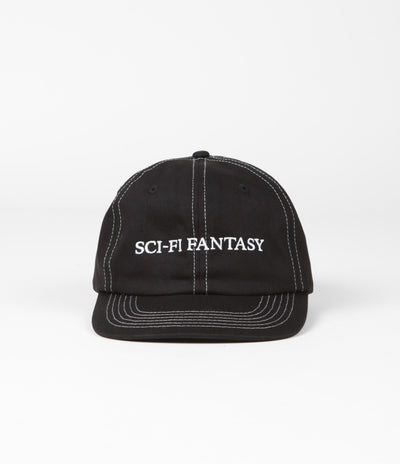 Sci-Fi Fantasy Flat Logo Cap - Black