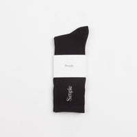 Simple Vertical Logo Socks - Black thumbnail