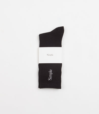 Simple Vertical Logo Socks - Black