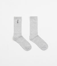Simple Vertical Logo Socks in Heather Grey