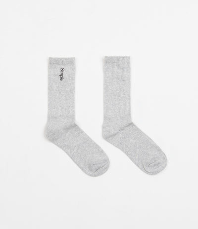 Simple Vertical Logo Socks in Heather Grey