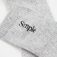 Simple Vertical Logo Socks in Heather Grey thumbnail