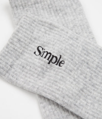 Simple Vertical Logo Socks in Heather Grey