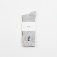 Simple Vertical Logo Socks in Heather Grey thumbnail