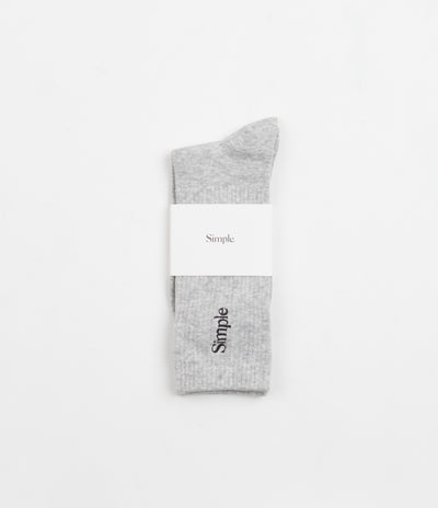 Simple Vertical Logo Socks in Heather Grey