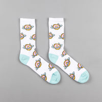Skateboard Cafe Planet Donut Socks - White thumbnail