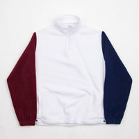 Skateboard Cafe 1/4 Zip Fleece - Cream / Burgundy / Navy thumbnail