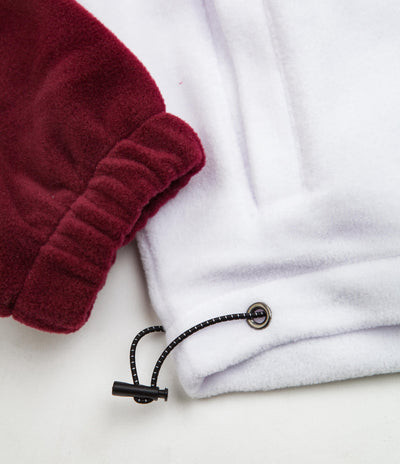 Skateboard Cafe 1/4 Zip Fleece - Cream / Burgundy / Navy
