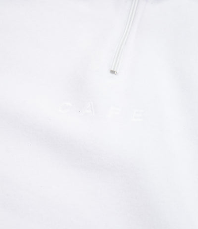 Skateboard Cafe 1/4 Zip Fleece - Cream / Burgundy / Navy