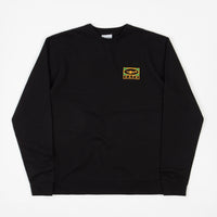 Skateboard Cafe 45 Embroidered Crewneck Sweatshirt - Black thumbnail