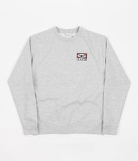 Skateboard Cafe 45 Embroidered Crewneck Sweatshirt - Heather Grey