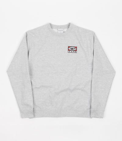 Skateboard Cafe 45 Embroidered Crewneck Sweatshirt - Heather Grey