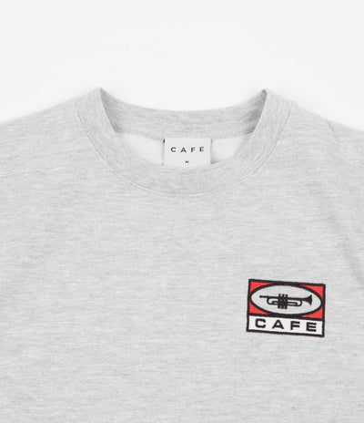 Skateboard Cafe 45 Embroidered Crewneck Sweatshirt - Heather Grey
