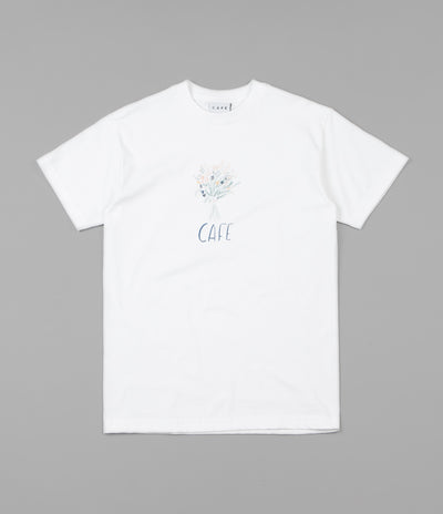 Skateboard Cafe Bouquet T-Shirt - White