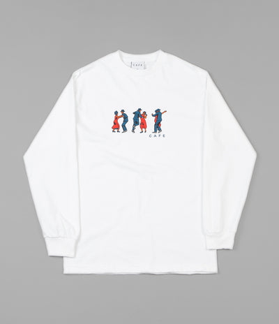 Skateboard Cafe Dance All Over Long Sleeve T-Shirt - White