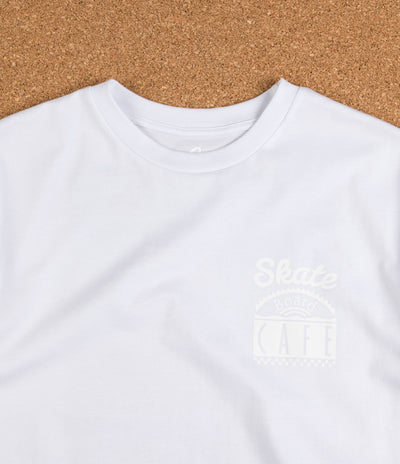 Skateboard Cafe Drive Thru T-Shirt - White