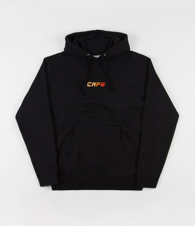 Skateboard Cafe Embroidered Racer Logo Hoodie - Black