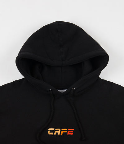 Skateboard Cafe Embroidered Racer Logo Hoodie - Black