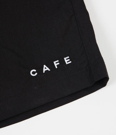Skateboard Cafe Embroidered Shorts - Black
