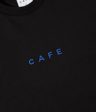 Skateboard Cafe Embroidered T-Shirt - Black