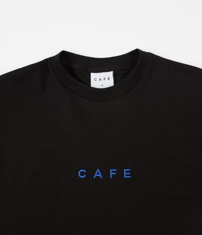Skateboard Cafe Embroidered T-Shirt - Black