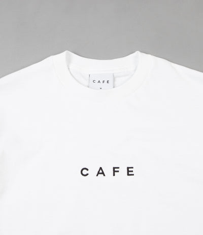 Skateboard Cafe Embroidered T-Shirt - White