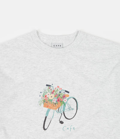 Skateboard Cafe Flower Basket T-Shirt - Ash Heather