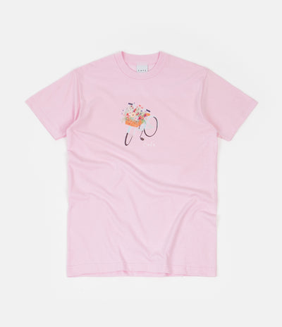 Skateboard Cafe Flower Basket T-Shirt - Light Pink