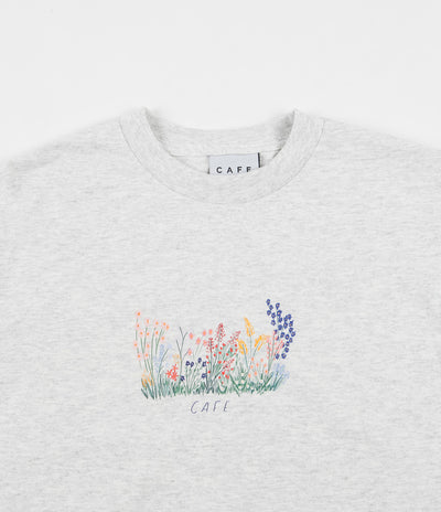 Skateboard Cafe Flower Bed Long Sleeve T-Shirt - Ash
