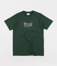 Skateboard Cafe Flower Bed T-Shirt - Forest Green
