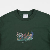 Skateboard Cafe Flower Bed T-Shirt - Forest Green thumbnail