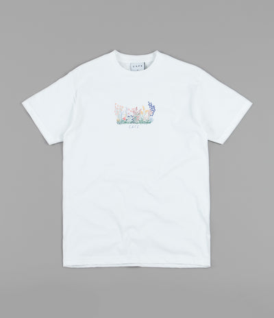 Skateboard Cafe Flower Bed T-Shirt - White