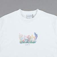 Skateboard Cafe Flower Bed T-Shirt - White thumbnail