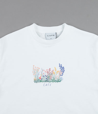 Skateboard Cafe Flower Bed T-Shirt - White