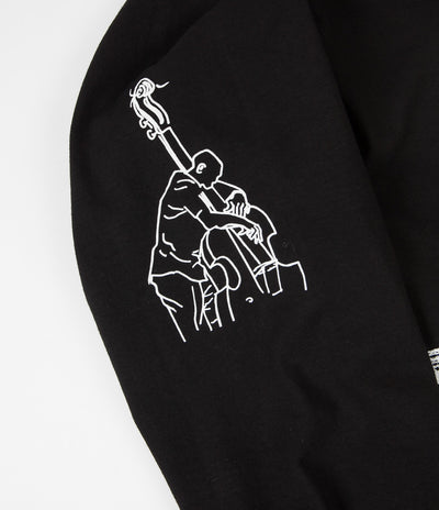 Skateboard Cafe Jazz Sketch Long Sleeve T-Shirt - Black