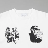 Skateboard Cafe Jazz Sketch Long Sleeve T-Shirt - White thumbnail