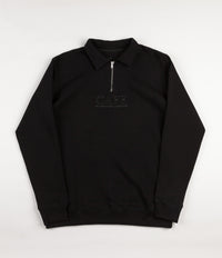 Skateboard Cafe Latte 1/4 Zip Sweatshirt - Blackout