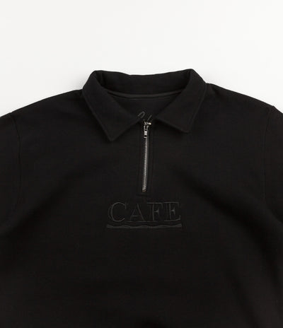 Skateboard Cafe Latte 1/4 Zip Sweatshirt - Blackout