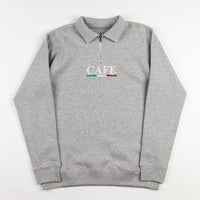 Skateboard Cafe Latte 1/4 Zip Sweatshirt - Grey / Latte thumbnail