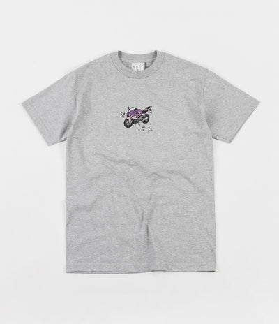 Skateboard Cafe Motorcycle T-Shirt - Ash