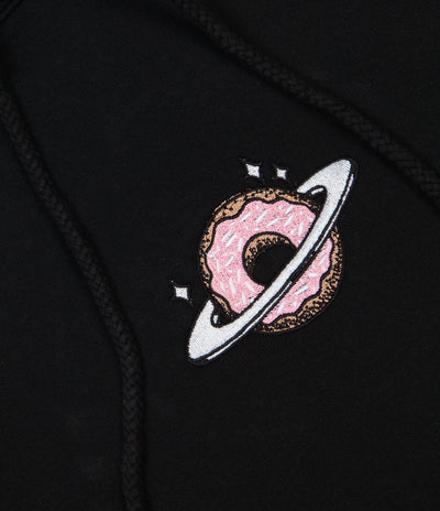 Skateboard Cafe Planet Donut Embroidered Hoodie - Black