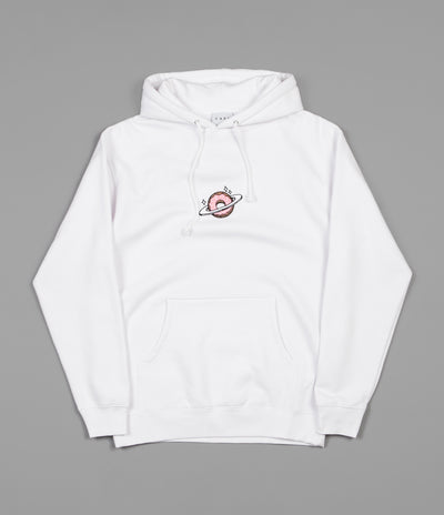 Skateboard Cafe Planet Donut Embroidered Hoodie - White