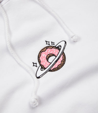 Skateboard Cafe Planet Donut Embroidered Hoodie - White