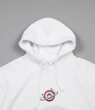 Skateboard Cafe Planet Donut Embroidered Hoodie - White