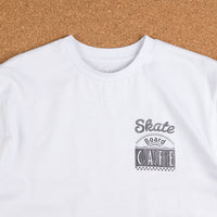 Skateboard Cafe Pretzel Diner Logo T-Shirt - White thumbnail