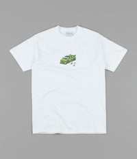 Skateboard Cafe Race Car T-Shirt - White