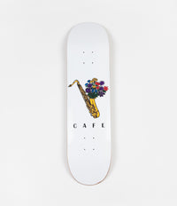 Skateboard Cafe Sax Flowers Deck - White - 8.125"