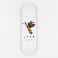 Skateboard Cafe Sax Flowers Deck - White - 8" thumbnail