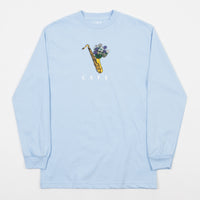 Skateboard Cafe Sax Flowers Long Sleeve T-Shirt - Blue thumbnail